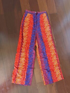 Sika x Anthropologie Colorful Cotton Pants Size 4